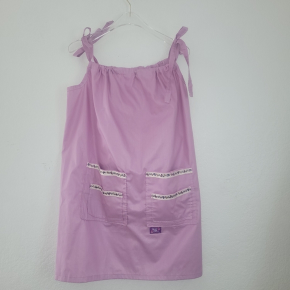 Dress A Girl Around The World Charming Apron Lilac Kids Dress with Pockets No Sz - Picture 1 of 9